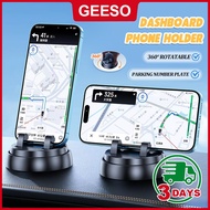 GEESO Car Dashboard Navigation Car Cell Phone Holder 360° Rotating Parking Number Plate Stable Anti-