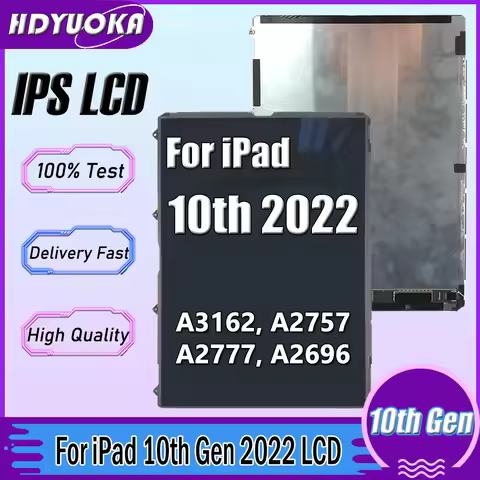 10.9" LCD For iPad 2022 10th Gen A3162 A2757 A2777 A2696 For iPad 10 LCD Display Touch Screen Digiti