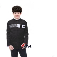 New motif Koko anak laki laki warna hitam lengan panjang/Kemeja az zahir terbaru/Baju koko az zahir/