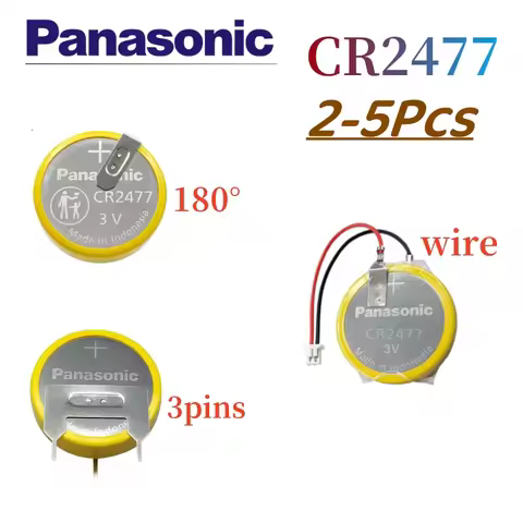2-5Pcs Original Panasonic CR2477 2477 Battery With Wire Solder Tabs Disassemble Battery Wire Motherb