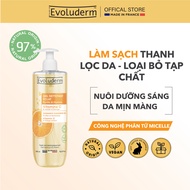 Gel rửa mặt vitamin C 97% thiên nhiên giúp làm sạch và mềm mai da Evoluderm Vitamin C Radiance Clean