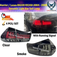 Toyota Harrier / Lexus RX330 RX350 2004 - 2009 Dynamic Light Bar Tail Lamp With Signal Running