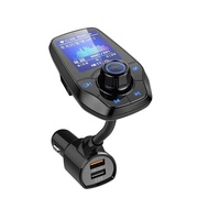 Bluetooth 5.0 FM Transmitter Hands Free Car Kit Lossless Music MP3 Player QC3.0 USB Fast Charger with 1.8 Inch Color Screen Supp