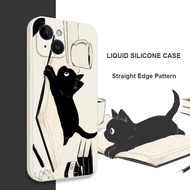 Cartoon Cute Black Cat Phone Case for Realme 14x C75 C75x GT Neo 6 SE GT 6T C63 C61 13 14 Pro+ Soft 