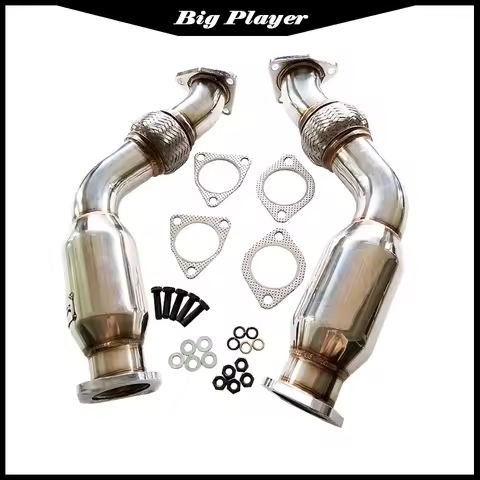 Stainless Steel Downpipe W/Flexpipe For Nissan 350z 370z G37 FX35 FX37 Q50 Q60 VQ35HR VQ37HR
