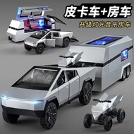 Tesla Cyber Pickup Truck Simulation Collection Children Alloy Car Model Boy Toy Car Ornaments