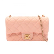 【二手】香奈兒 (Chanel) CHANEL 迷你絎縫 20 A69900 鮭魚粉紅羊皮（綿羊皮）單肩背包，迷你絎縫鏈條肩背包，女裝二手 B