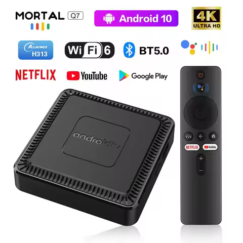 Mortal Q7 Smart TV Box Android 10 NETFLIX Youtube 2GB 16GB ROM Wifi 2.4 G 5G BT 5.0 4K HD Google Voi