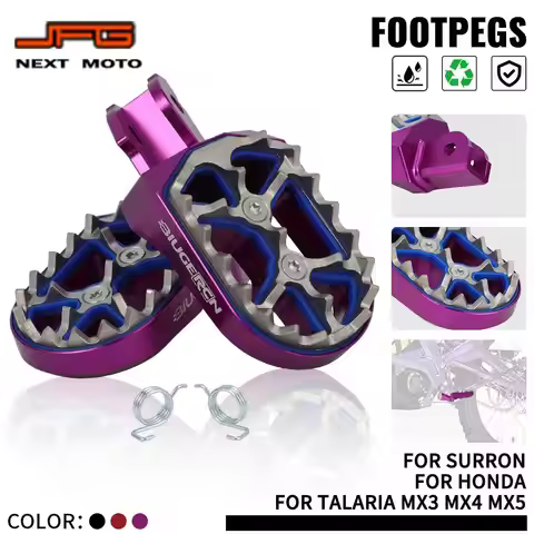 Foot Pegs For Honda CRF 150F 230F 250F XR Surron Lightbee TALARIA MX3 MX4 MX5 Pedals Shark Teeth Wid