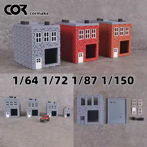 Assembly Architectural model sand table cafe coffee house shop building railway railroad diorama Sca