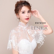 Bolero Lace Cardigan Modern White Wedding Party Bww041
