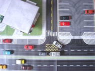 Paper Diorama Hotwheels Showroom, Parkir Luas+Jalan Raya 1:64