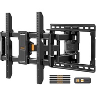 Perlegear UL-Listed Full Motion TV Wall Mount for 42–97 Inch Flat Curved TVs up to 132 lbs, 12″/16″ 
