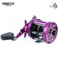 รอกเบทกลม OMOTO รุ่น CHIEF PLUS  ดีไซน์ใหม่ สกรีนรูปปลาแคทฟิชบนฝาบอดี้ โคตรเท่ห์ บอดี้ตัวเรือนผลิตจา