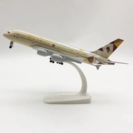 20cm Alloy Aircraft Model A380 Aircraft Airbus Etihad Airways Resin Aircraft Toy Model Collection Ho