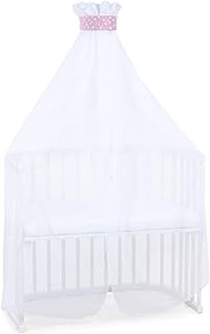 babybay Mosquito Protection and Canopy Pique with Strap Suitable for All Models up to 96 cm in Lengt