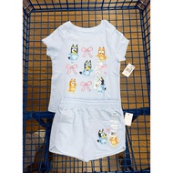 Esteinbo | American Australian Genuine Bluey Bluey 100-120cm Children's Short-Sleeved Suit Miaomiao 