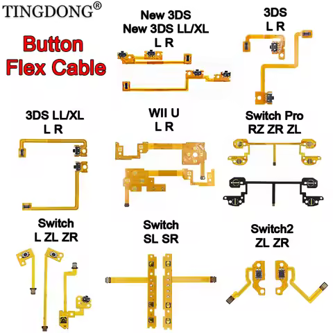 For 3DS XL/LL New 3DS XL/LL Switch 1/2/Pro WII U controller Left and right conductive films, key row