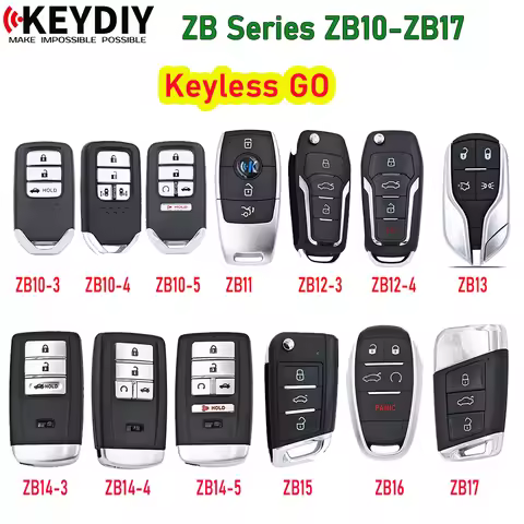 KEYDIY Keyless GO ZB Series KD Smart Remote Key ZB10 ZB11 ZB12 ZB13 ZB14 ZB15 ZB16 ZB17 For KD-X2 KD