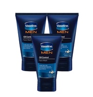 Vaseline Men Facial Face Wash Oil Control Clay Foam 50ml. (3หลอด) วาสลีน เม็น ออย คอนโทรล โฟม เพื่อผ