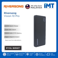 Riversong Vision 10 Pro 10000 mAh Power Bank | 22.5W Fast Charging | Dual USB Output