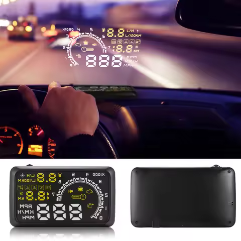 ASH-4C Car HUD Head Up Display Projector 5.5 Inch OBDII OBD 2 Interface KM/h MPH Speeding Warning Al