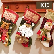 Christmas Socks Gift Bag Christmas Decorative Socks Christmas Eve Christmas Gift Children Christmas Tree Pendant Candy B