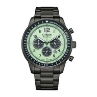 Citizen CA4507-84X Eco-Drive Black Stainless Steel Bracelet Luminescent Green Dial Chronograph Watch