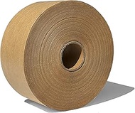 Reinforced Water Activated Gummed Kraft Paper Tape, for Heavy Duty Secure Packing Shipping,Klick Ind