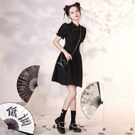 IBUY Chinese Cheongsam Women’s Summer Small Black Dress