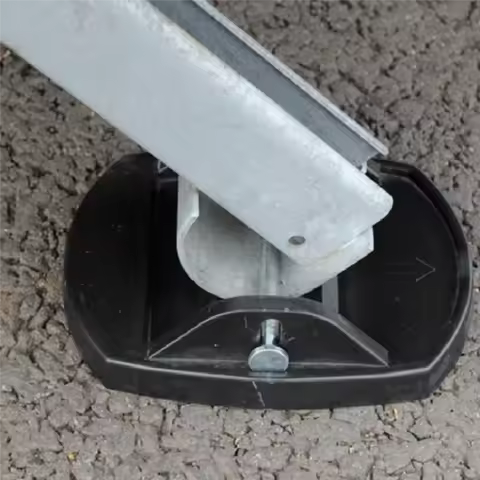 4 Piece Caravan Jack Pads Leveller Wheel Foot Leg Support Black Metal+Plastic For Motorhome Trailers