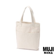 มูจิ กระเป๋าสะพายข้างผ้าฝ้ายทรงสูง - MUJI Canvas Tall Tote Bag