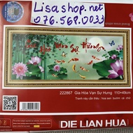 GIA Hoa Van Su Hung cross-stitch painting 110x49cm 3d unembroidered 222867