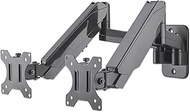 Universal Gas Spring Dual Monitor Wall Mount Two Gas-Spring Jointed Arms, Supports Two 17" to 32" TV