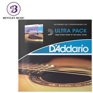 D'Addario EZ910 - EJ26 Ultra Pack EZ and EJ Bundle, Acoustic Guitar Strings Custom Light Gauge