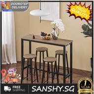 SANSHY Bar Set-1 Bar Table And 4 Stools, Home Kitchen Breakfast Bar Set Furniture Dining Set