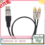 Buybybuy Audio Y Splitter  Cable 1 XLR Female Plug to 2 RCA Male Plugs