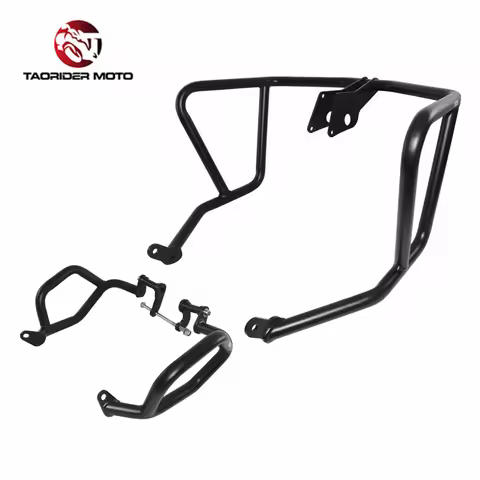 Lower + Upper Engine Bumper Guard Crash Bar Frame Protector For Honda NX400 NX500 NX 400 500 2023 20