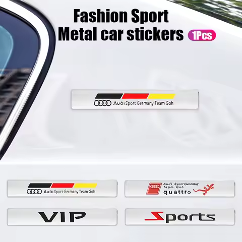 New Emblem Car Metal Body Tail Trunk Sticker Accessories For Audi A3 A4 A6 Q3 Q5 A5 Q7 A1 A8 Q2 Q8 Q