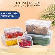 Square Food Container with Sealed Lid Fruit Snack Container Size 8x8cm RIEM