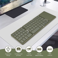 BO89T Bluetooth Wireless Folding Keyboard with Trackpad Rechargeable Mini Trifold Keyboard for IOS a
