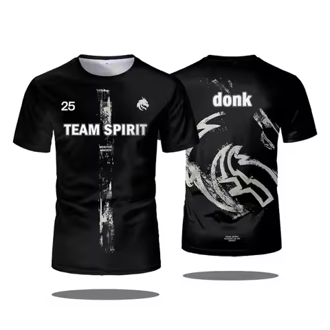 Team Spirit 2026 New Jersey Cs2 Esports Uniform T Shirt Cs Go Game Training Premium Breathable Quick