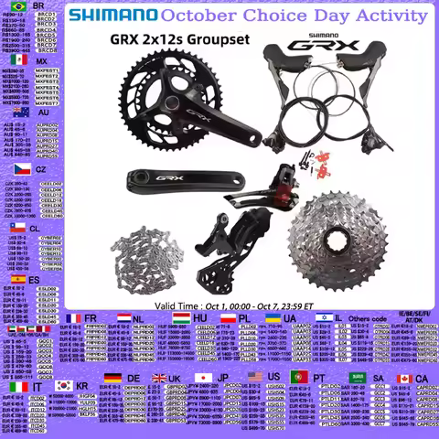 Shimano GRX 2x12s RX820 Groupset Hydraulic Disc Brakes Set For Gravel Bike Bicycle New Arrive