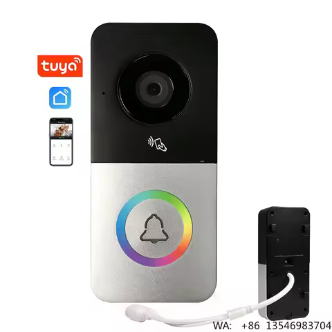 3MP 2K Tuya WiFi Smart Video Doorbell Camera Support Electric Lock Door Phone Unlock Door Bell Works