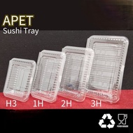 OP3H - Plastic Tray [ 100pcs± ] Bakery Disposable Plastic Clear Food Box - Bekas Makanan Lutsinar- O