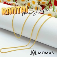 MOMAS Rantai Leher  Emas 916 Masdora PDR Rantai Leher Emas 916 Tulen Rantai Emas 916 MOMAS 916