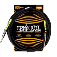 ⭐USA Brand⭐ Ernie Ball® Silent Instrument Cable สายแจ็คกีตาร์ เสียบไม่ช๊อต ยาว 3m / 6m