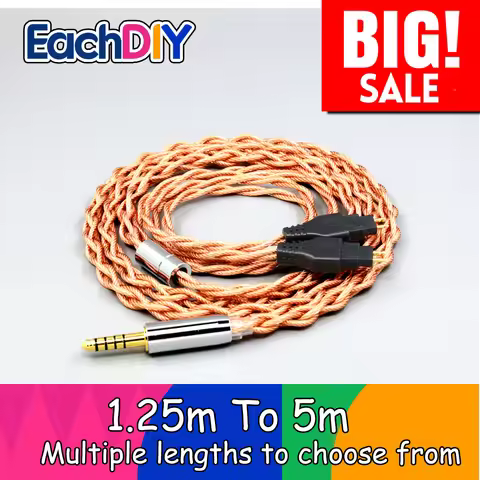 Graphene 7N OCC Shielding Coaxial Mixed Earphone Cable For Sennheiser HD580 HD600 HD650 HDxxx HD660S