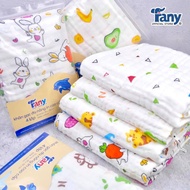 Khăn tắm vải màn cho bé 4 lớp khăn mềm thấm hút cao loại có in hình họa tiết Hiệu Fany (80x80cm)
