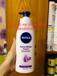 Dưỡng thể Nivea sữa dưỡng trắng da toàn thân ban đêm bổ sung vitamin C Q10 & Collagen Nivea 400ml
